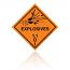 Class 1 Explosive 1.1D Hazard Warning Diamond Placard - Pack of 25