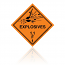 Class 1 Explosive 1.1F Hazard Warning Diamond Placard - Pack of 25