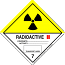 Class 7 Radioactive II Hazard Warning Diamond Placard - Pack of 25