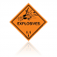 Class 1 Explosive 1.1 Hazard Warning Diamond Placard - Pack of 25